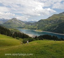 Barrage de Roselend, Savoie, view east